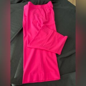 Tahari ASL Wide Leg Crop Pants Pink Sz 10